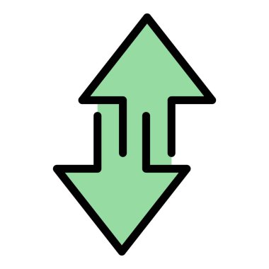 Tartışma okları simgesi renk ana hatları vektörü