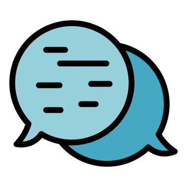 Web iletişim simgesi renk ana hatları vektörü