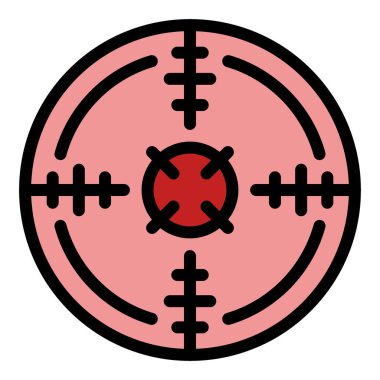 Kamera yakalama simgesi renk ana hatları vektörü