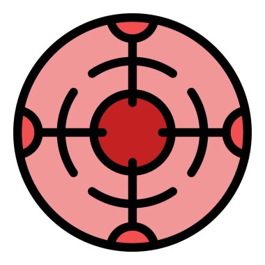 Otomatik odak simgesi renk özet vektörü