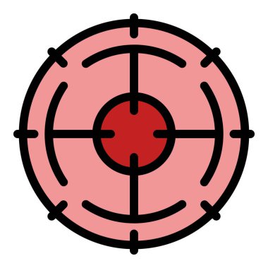 Ekran odak simgesi renk ana hatları vektörü