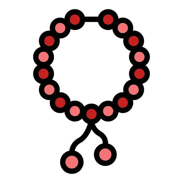 Icono de rosario turco color contorno vector — Vector de stock