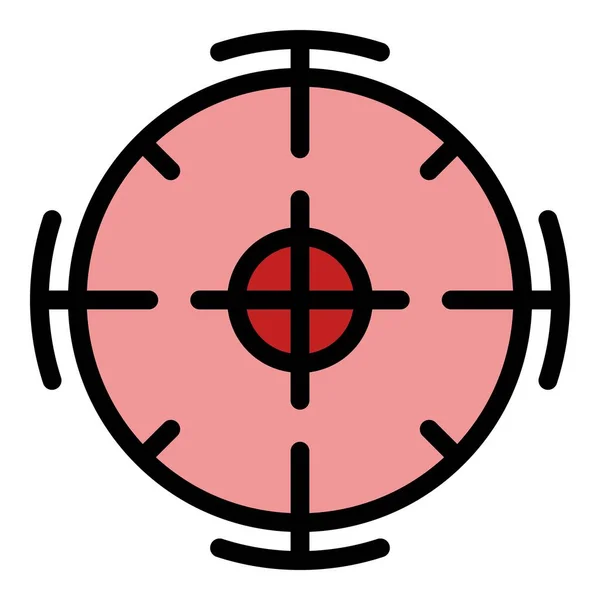 Focus point icon color outline vector — стоковый вектор