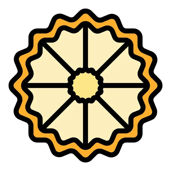 Bergamota icono de la rebanada color contorno vector — Archivo Imágenes Vectoriales