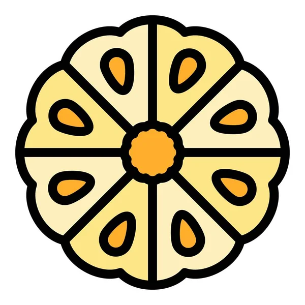 Tropický vektor barev ikon bergamotu — Stockový vektor