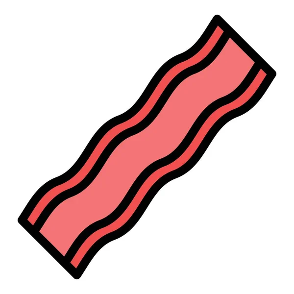 Bacon pork icon color outline vector — Stock vektor
