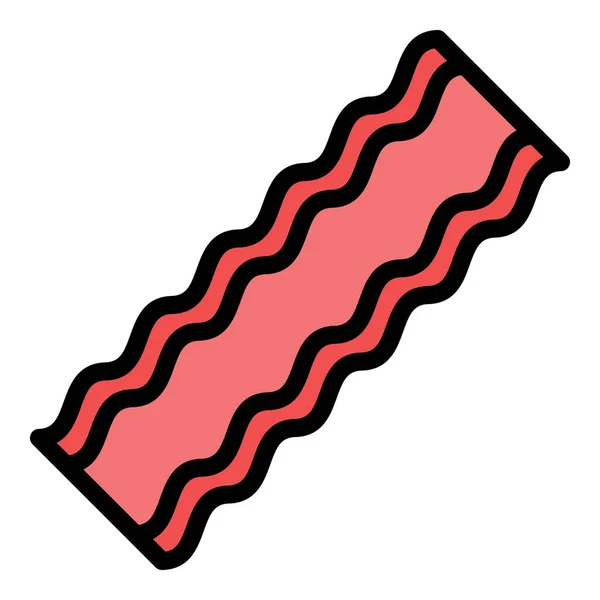 Bacon butcher icon color outline vector — Stock vektor