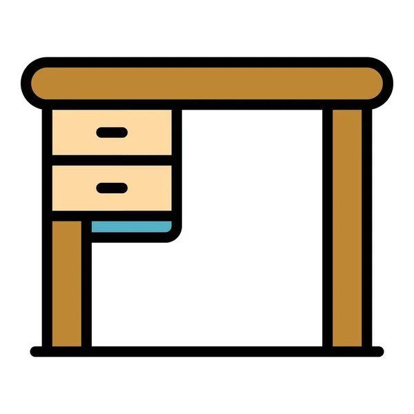 Interior table icon color outline vector – stockvektor