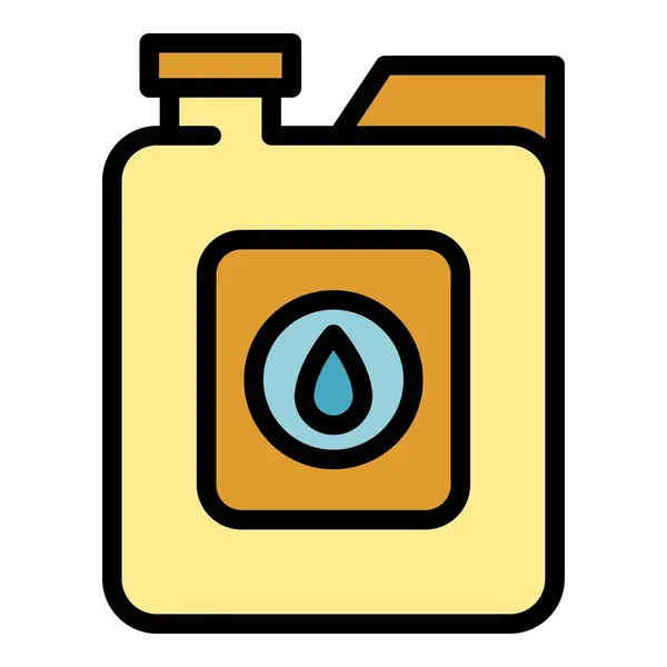 Aceite de canola icono botella color contorno vector — Vector de stock