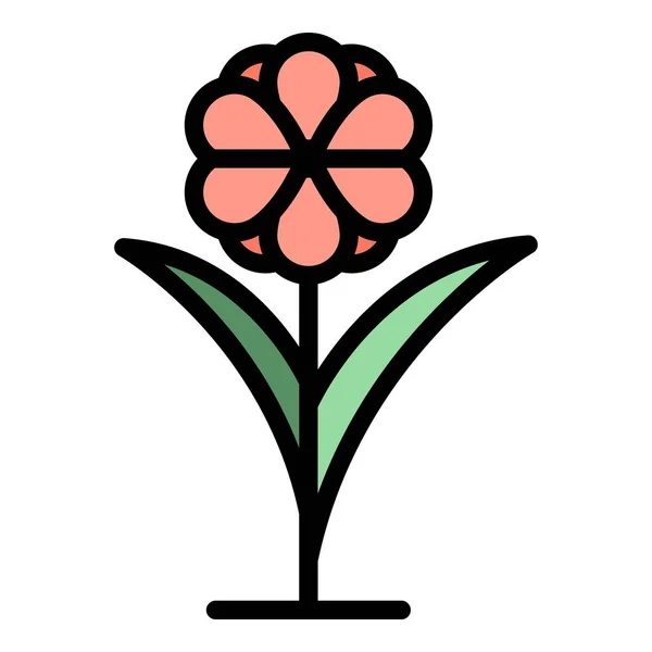 Canola bloem pictogram kleur overzicht vector — Stockvector