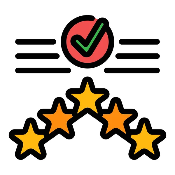 Rating credibility icon color outline vector — Stock Vector