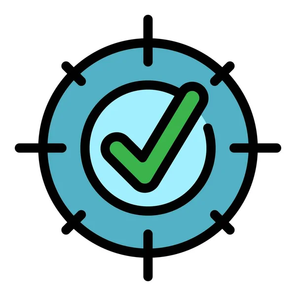 Approved target icon color outline vector — стоковый вектор