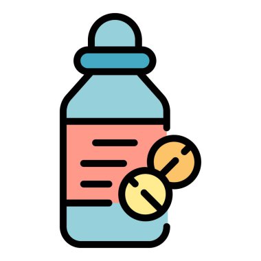 Haplar simge rengi ana hatları vektörü