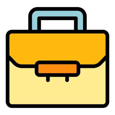 Akademi evrak çantası rengi ana hatları vektörü