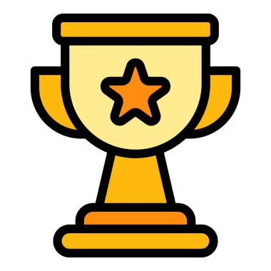 Ödül fırsatı simgesi renk ana hatları vektörü