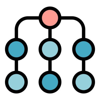 Fırsat yolları simge rengi ana hatları vektörü