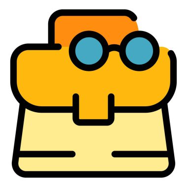 Ofis fırsatı simgesi renk ana hatları vektörü