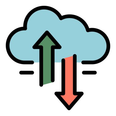 Eşit fırsat simgesi renk ana hatları vektörü