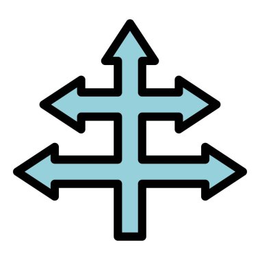 Fırsat ok simgesi renk ana hatları vektörü