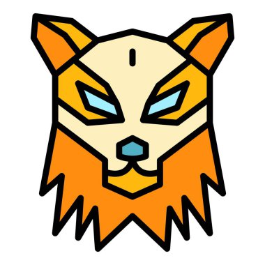 Kurt simgesi rengi dış hat vektörü