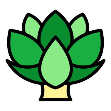 Bio enginar simgesi renk ana hatları vektörü