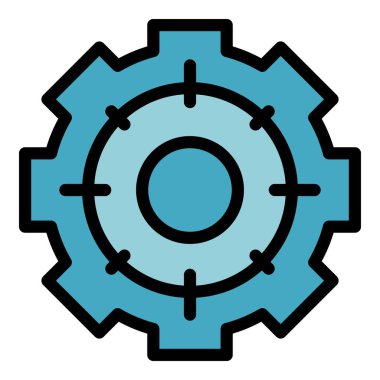 İşe alma süreci simgesi renk ana hatları vektörü