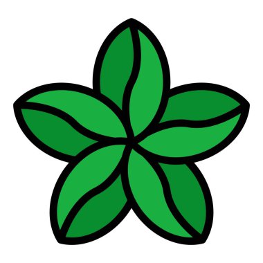 Plumeria demeti simge rengi dış hat vektörü