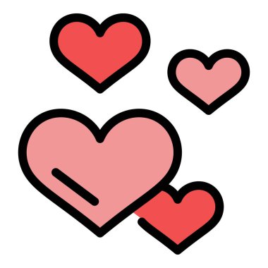 Aşk insan için simge rengi ana hatları vektörüne ihtiyaç duyar