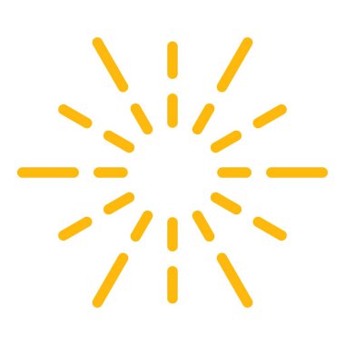 Havai fişek simgesi renk ana hatları vektörü