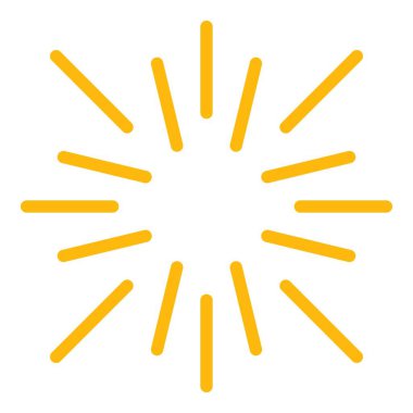 Havai fişek yeni yıl simgesi renk ana hatları vektörü