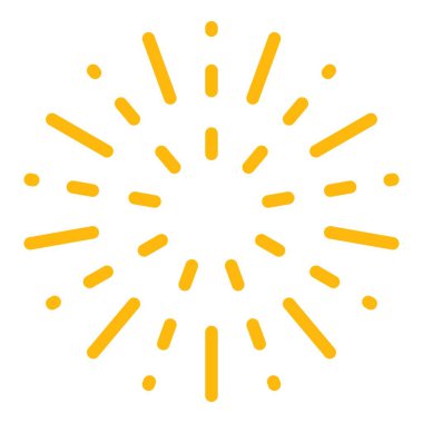 Havai fişek krakeri simgesi renk ana hatları vektörü