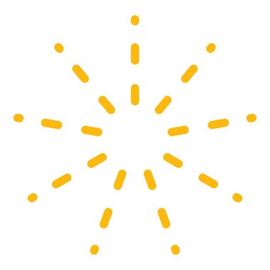 Havai fişek kıvılcımı simgesi renk ana hatları vektörü