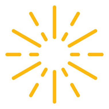 Havai fişek neşeli simge renk ana hatları vektörü