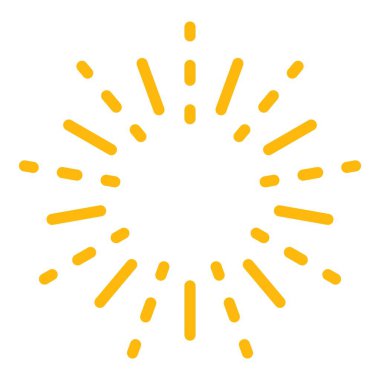 Doğum günü havai fişek simgesi renk ana hatları vektörü