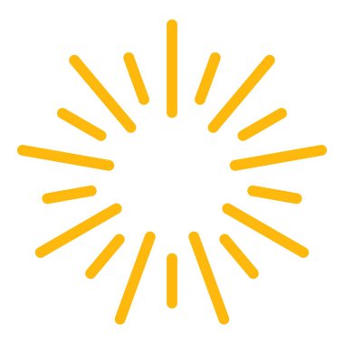 Havai fişek parlaklık simgesi renk ana hatları vektörü