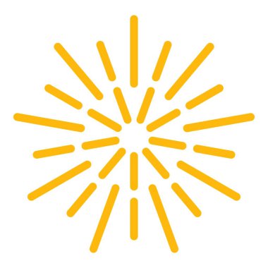 Yaratıcı havai fişek simgesi renk ana hatları vektörü