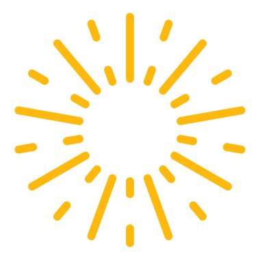 Havai fişek simgesi renk özet vektörünü çember yap