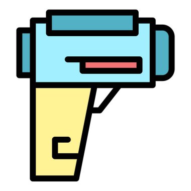 Silah termometresi simgesi renk dış hat vektörü