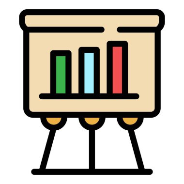 Problem çizelgesi renk ana hatları vektörü