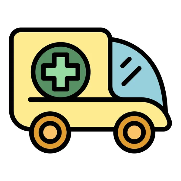 Delivery shop medicine icon color outline vector —  Vetores de Stock