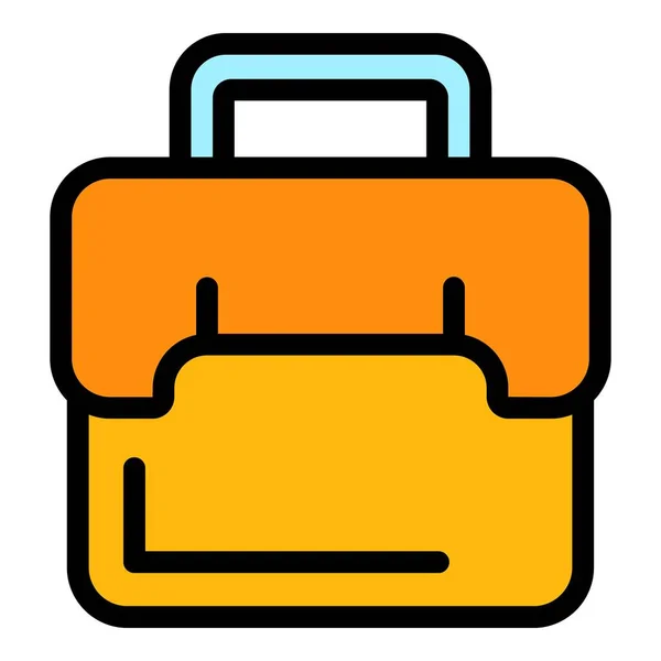 Business bag icon color outline vector — Vetor de Stock