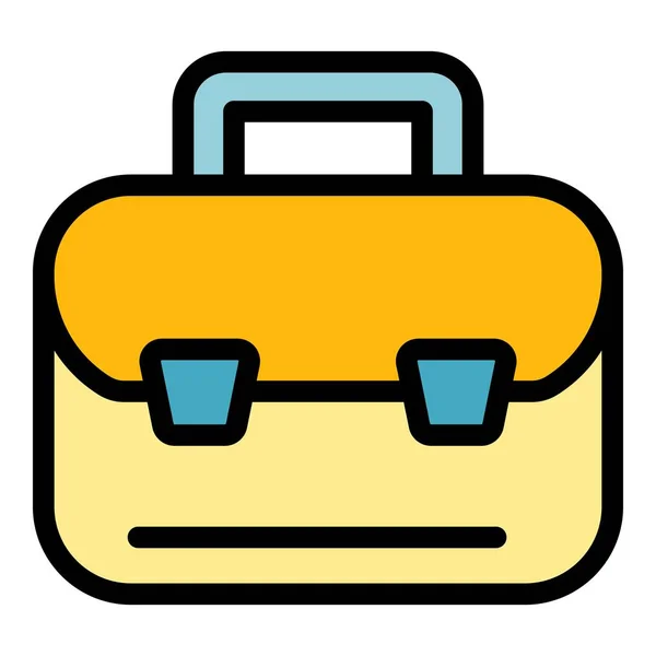 Finance briefcase icon color outline vector — стоковый вектор