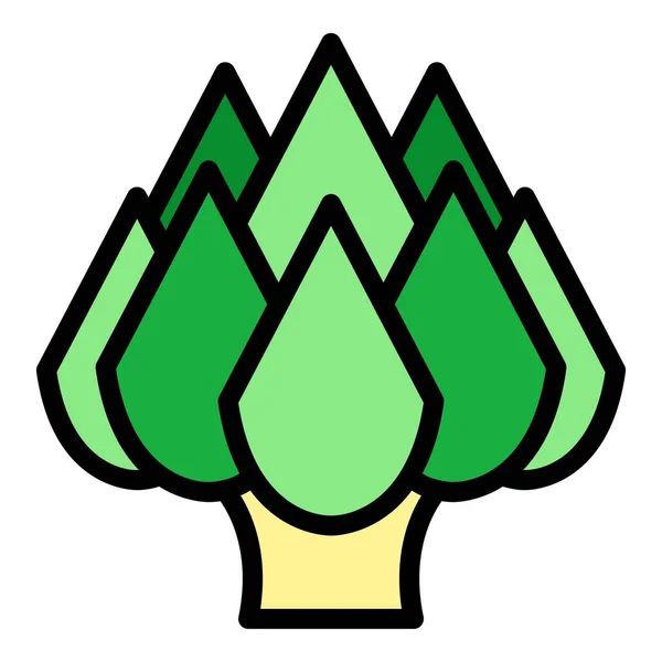 Natural artichoke icon color outline vector — Stockvektor