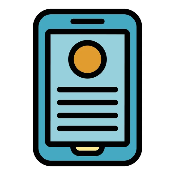 Recruitment app icon color outline vector — стоковый вектор