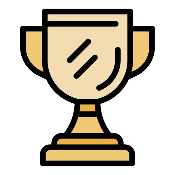 Sport winner cup icon color outline vector — Vetor de Stock