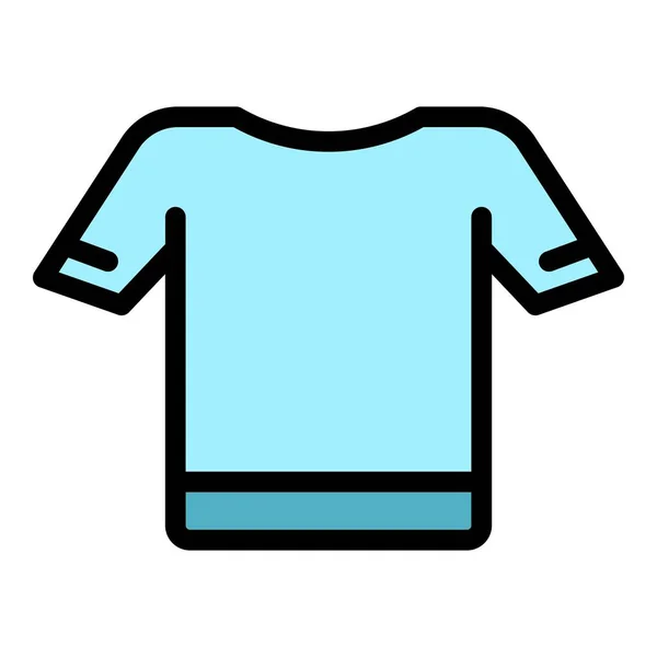 Sport tshirt icon color outline vector — 图库矢量图片