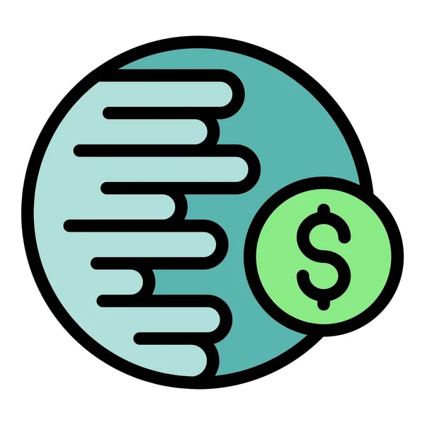Financiële liefdadigheid pictogram kleur overzicht vector — Stockvector