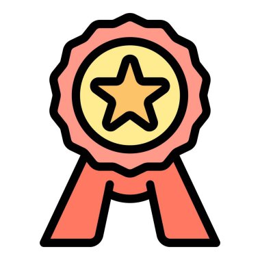 İş işbirliği simgesi renk ana hatları vektörü