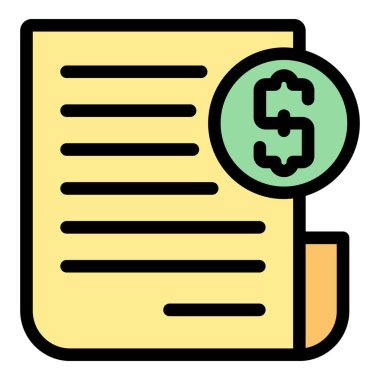 İş işbirliği sözleşmesi ikonu renk ana hatları vektörü