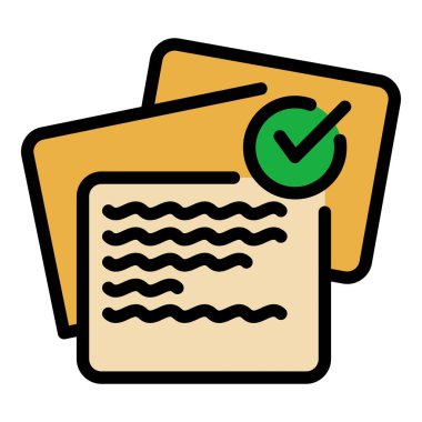 Devir teslim simgesi renk özet vektörünü uzmanlaştır